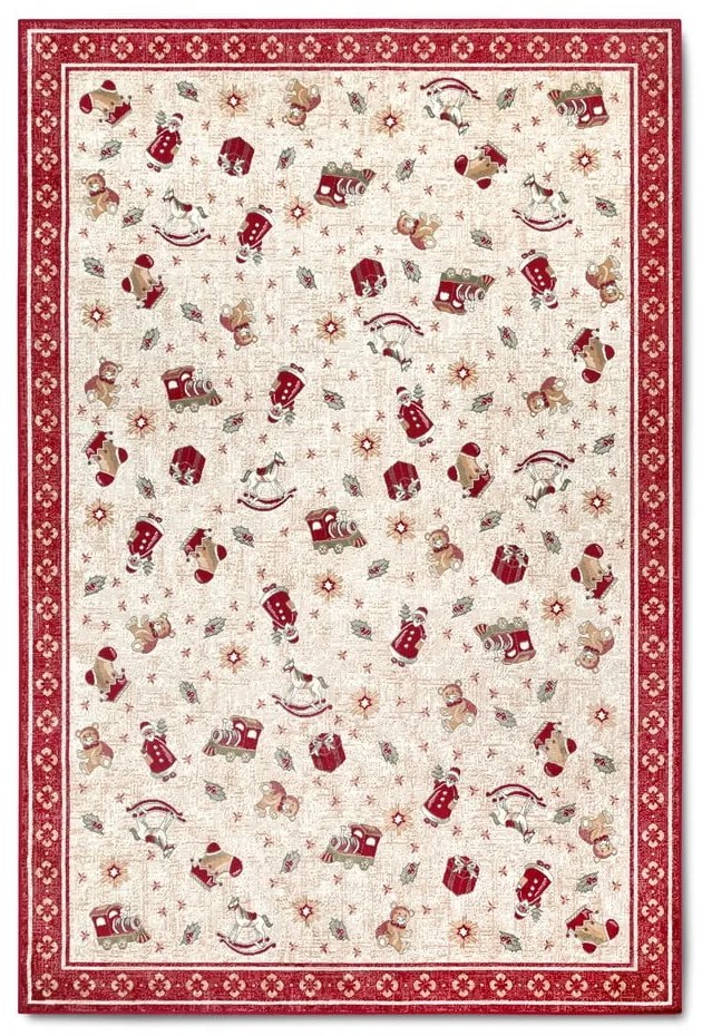 Červený koberec s vianočným motívom s prímesou bavlny 160x230 cm Toy's Delight Red Christmas – Villeroy&amp;Boch