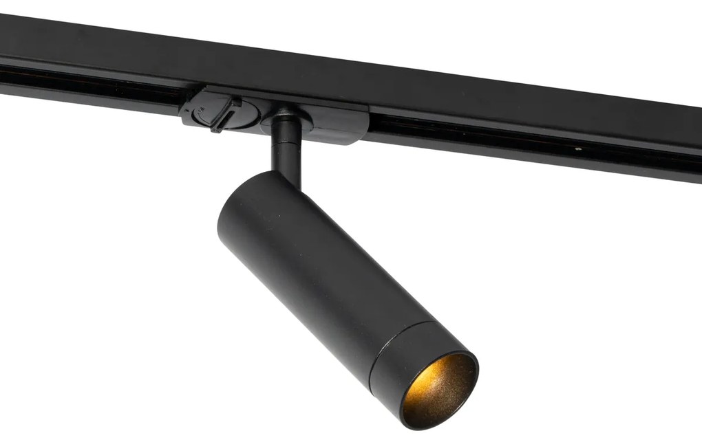 Moderné čierne bodové svetlo pre 1-fázový 35mm koľajnicový systém - Iconic Jeana Luxe