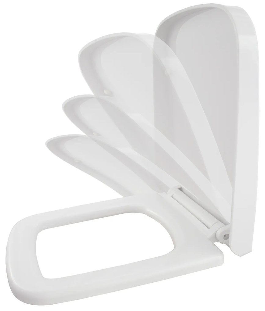 Gamma Viana, toaletná WC doska s pomalým zatváraním, duroplast, EasyClean, biela lesklá, GMA-D6