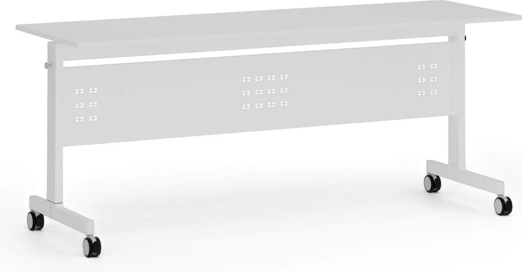 Mobilný stôl PRIMO MOBI, 180x60 cm, biela podnož, biela