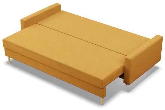 Trojmiestna rozkladacia sedačka BLANK Elegant žltá