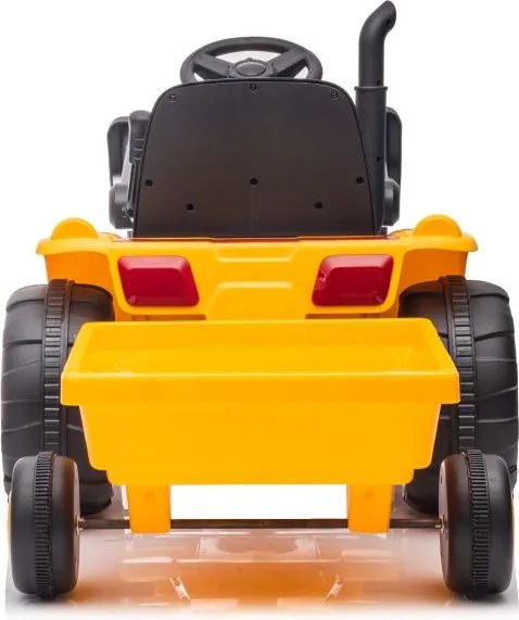 LEAN CARS Elektrický traktor s prívesom S617 žltý