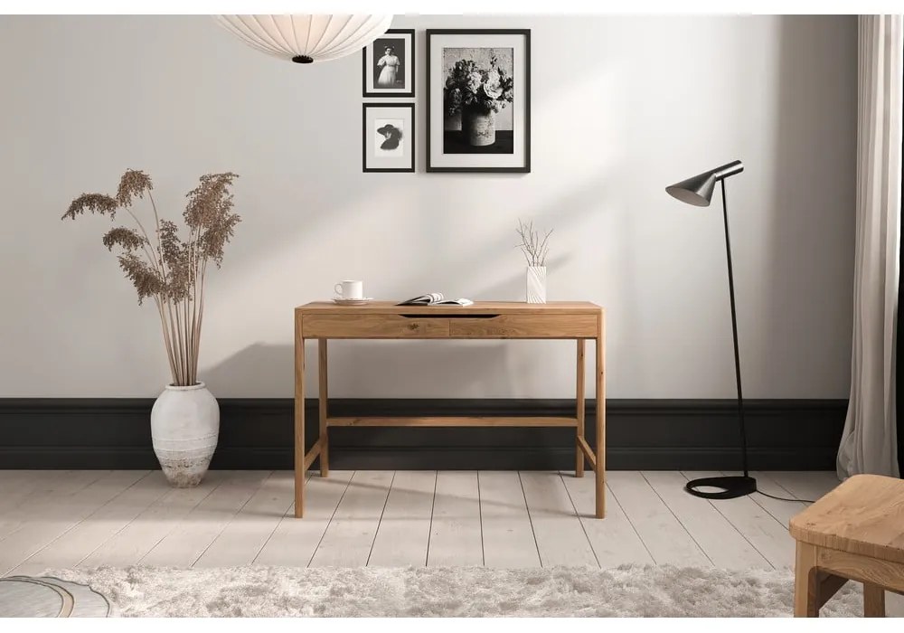 Toaletný stolík z dubového dreva 57x110 cm Twig – The Beds