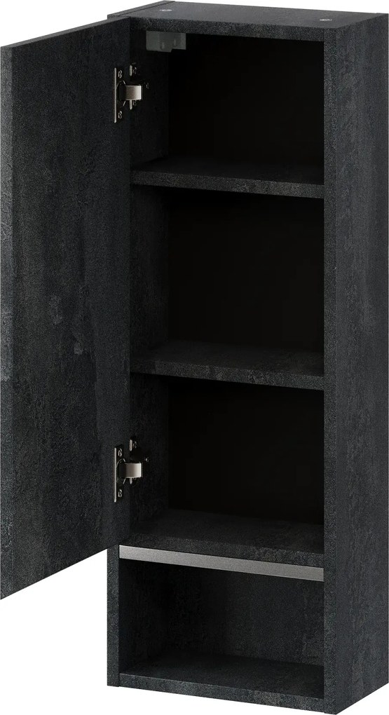 Závěsná koupelnová skříňka Letto 05 30 cm černý beton
