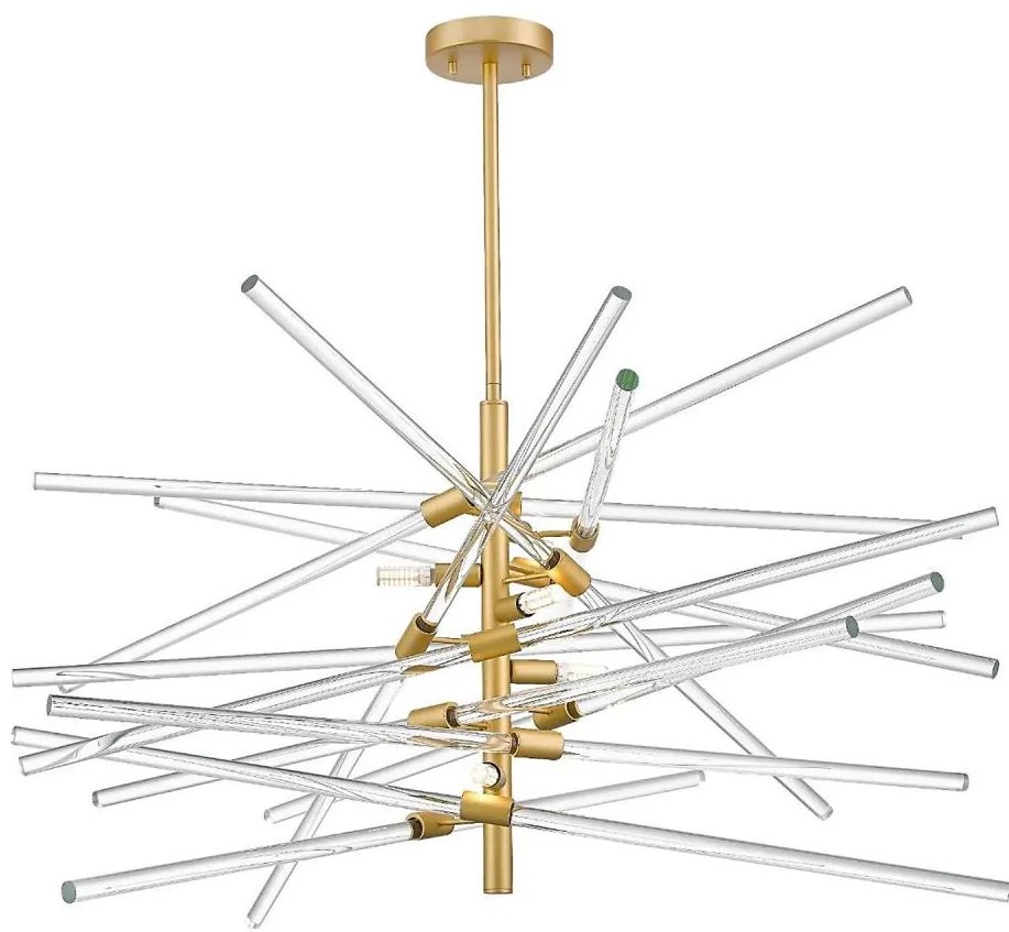 Zuma Line P0599-06A-V7AC - Luster na tyči REYKJAVIK 6xG9/42W/230V zlatý