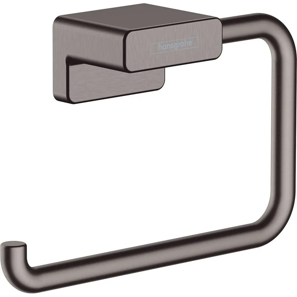 HANSGROHE AddStoris držiak toaletného papiera bez krytu, kartáčovaný čierny chróm, 41771340
