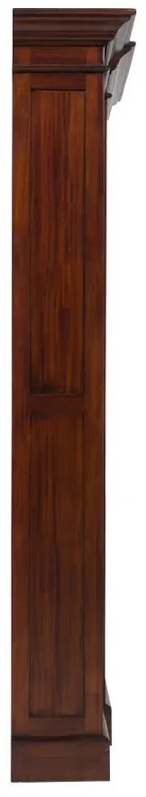furniture-nabytek.cz - Masivní knihovna Cambridge I z mahagonu, lakovaná, hnědá – 168×34×210 cm