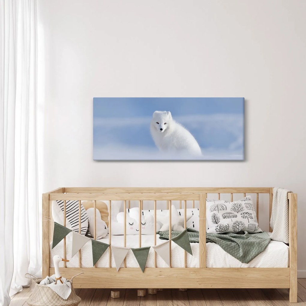 Obraz - Polárna líška (120x50 cm)
