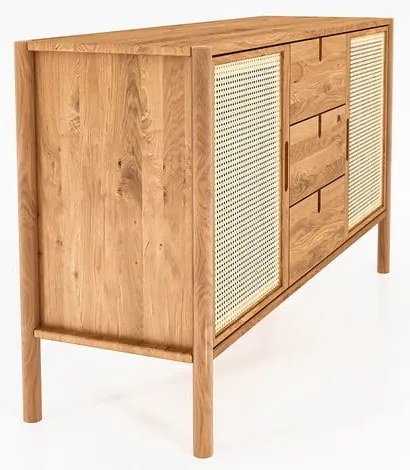 Nízka komoda z dubového dreva 142x84 cm Pola - The Beds