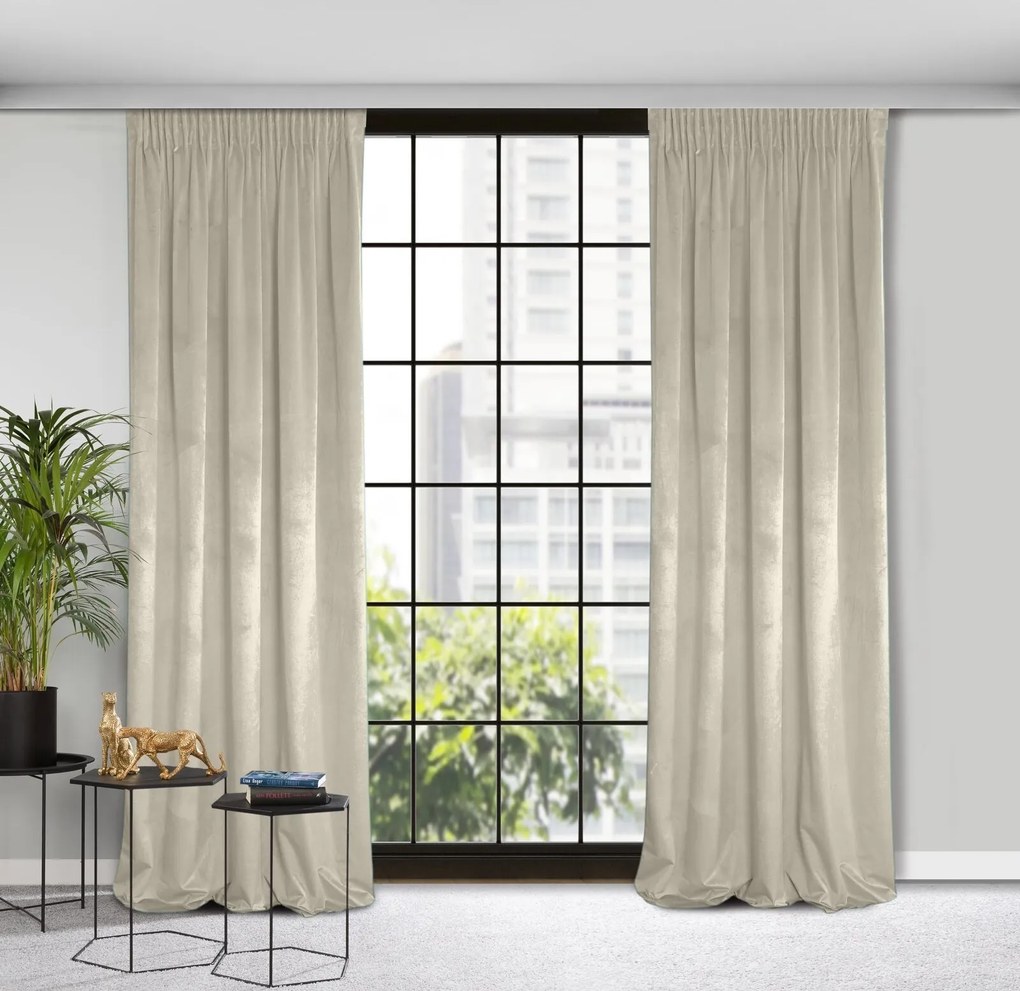 ZATEMŇOVACÍ ZÁVES NA PÁSKE ROSA 140X270 CM BÉŽOVÁ