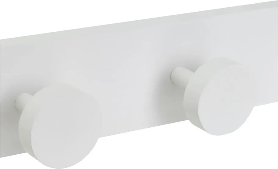 Biely nástenný vešiak z borovicového dreva 40 cm Anillos – Casa Selección