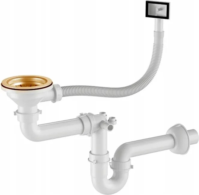 Erga HD, 1-komorový oceľový drez 370x450x210 mm, zlatá, ERG-MLS-HD3745G