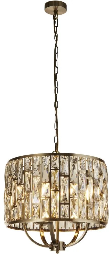 Searchlight 6585-5AB - Luster na reťazi BIJOU 5xE14/60W/230V mosadz