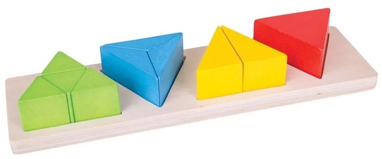 Bigjigs Toys Vkladacie puzzle zlomky trojuholníky