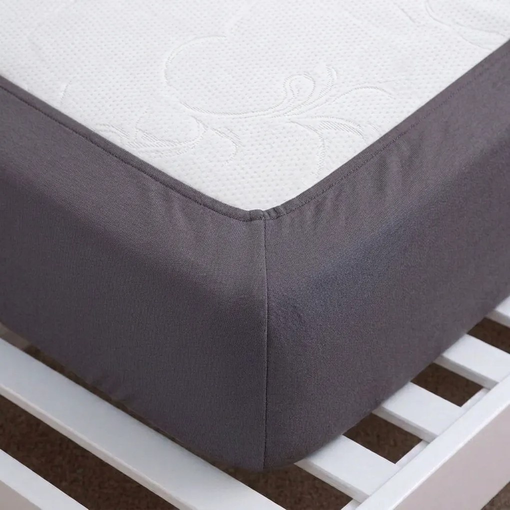 4Home jersey prestieradlo MAKO antracit, 90–100 x 200 cm, 90–100 x 200 cm