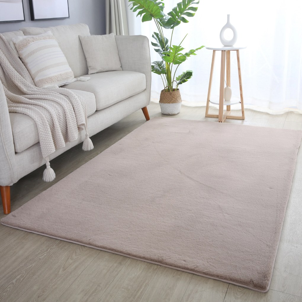 Ayyildiz, Koberec behúň Pouffy 5100 Beige, 80x250, béžová, obývacia izba