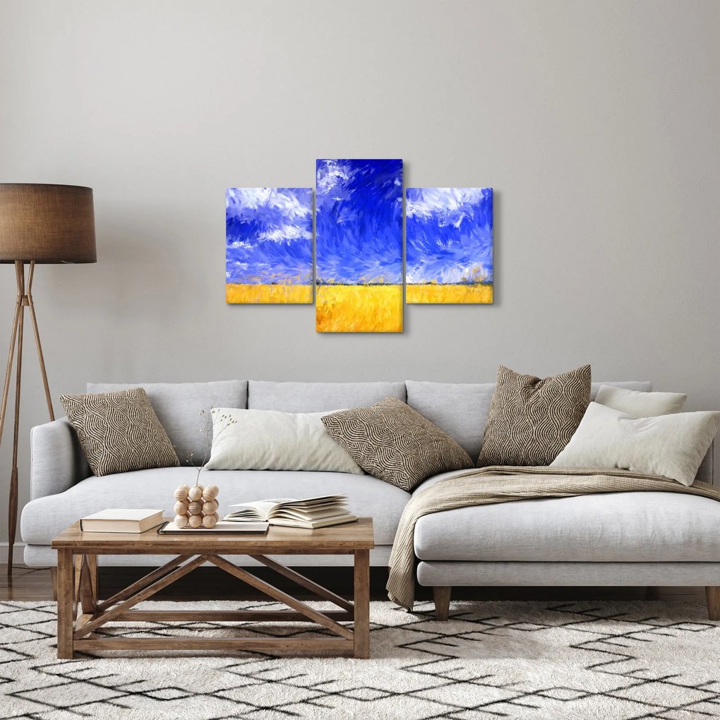 Obraz - Olejomaľba, Zlaté pole (90x60 cm)