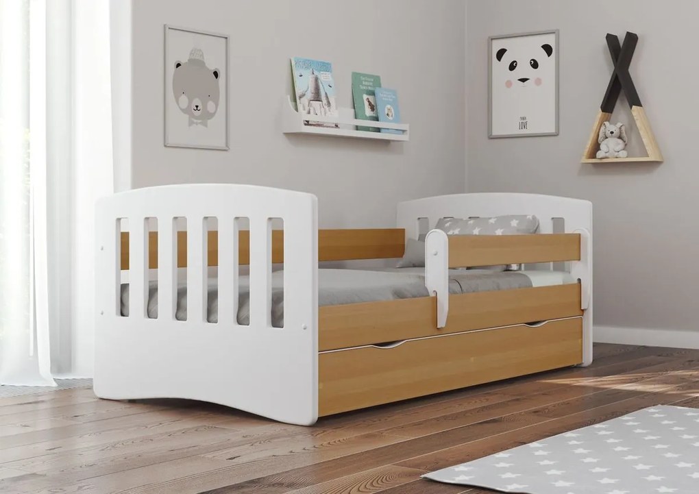 Detská posteľ Classic - bukový dekor 180x80 cm posteľ + úložný priestor