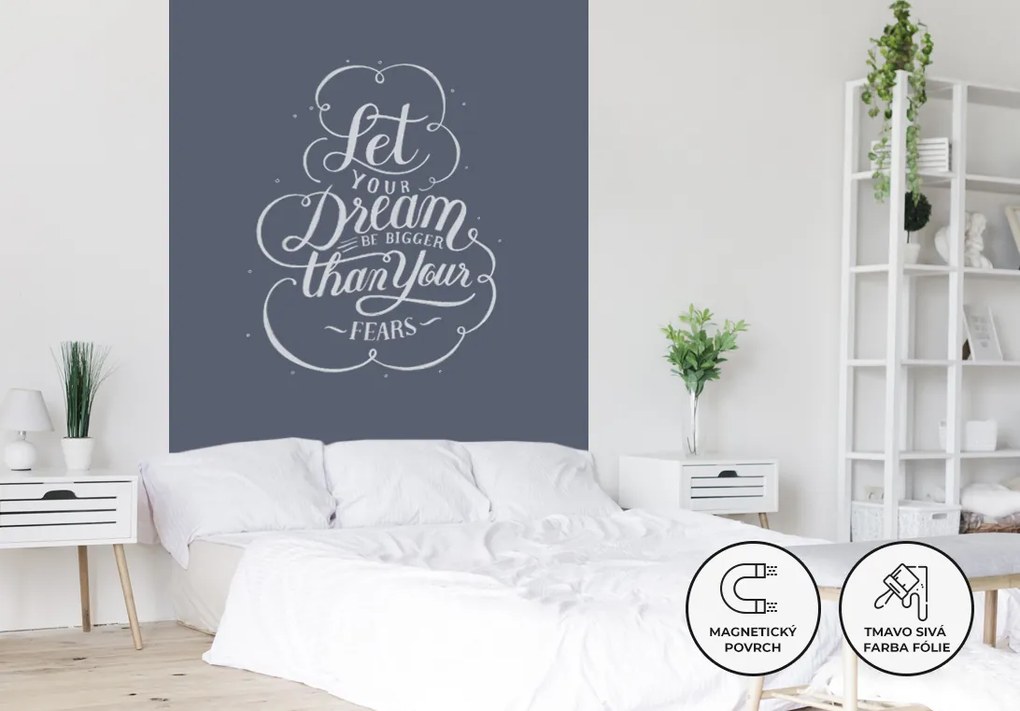 Popisovateľná magnetická fólia - modrosivá