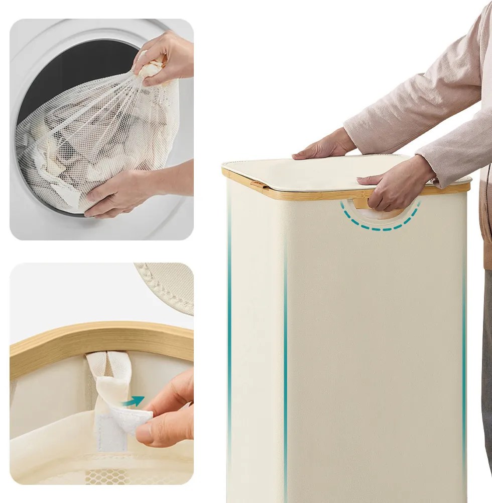 Kôš na prádlo s odnímateľnou sieťovou vložkou