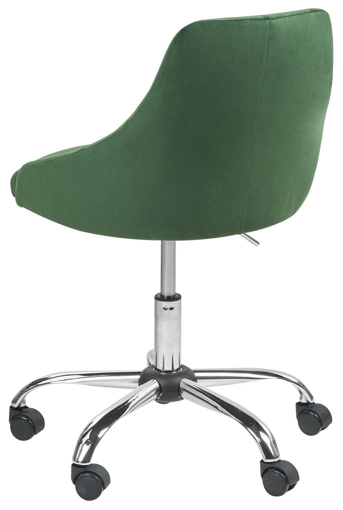 Zamatová kancelárska stolička zelená PARRISH Beliani
