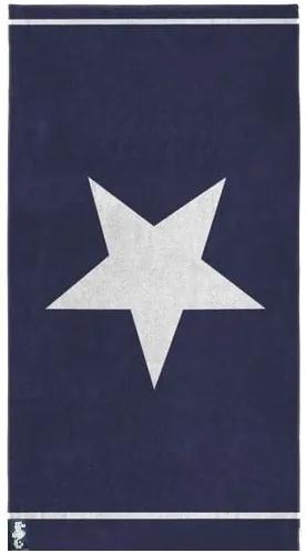 Modrá osuška Seahorse Star, 100 × 180 cm