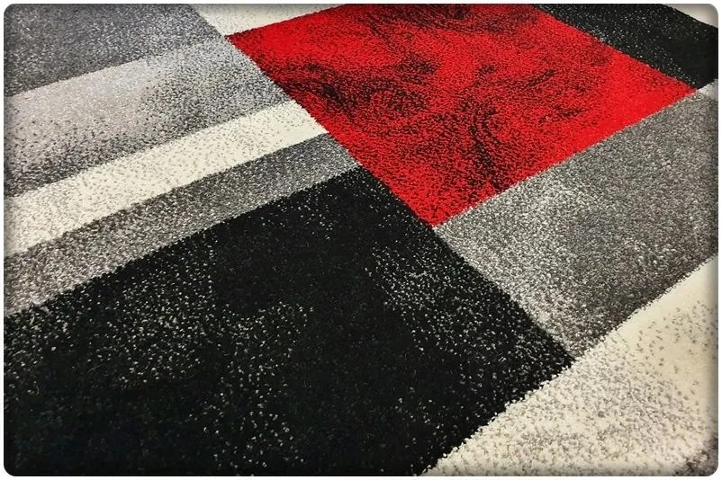 Dekorstudio Moderný koberec SUMATRA - Červený vzor Rozmer koberca: 140x190cm