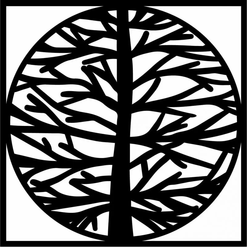 Obraz na stenu strom v ráme I SENTOP PR0372-A plywood tree of life