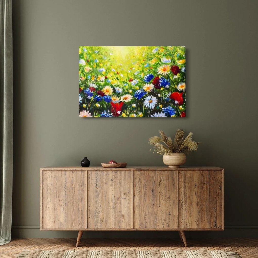 Obraz divokých kvetov (90x60 cm)