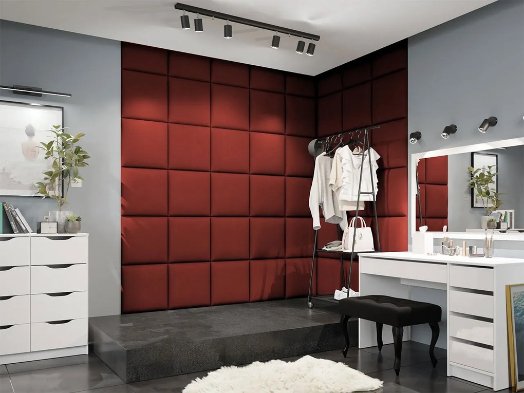 Čalúnený stenový panel Pag 42x42, Farba čalúnenia:: ekokoža Soft 011 (čierna)