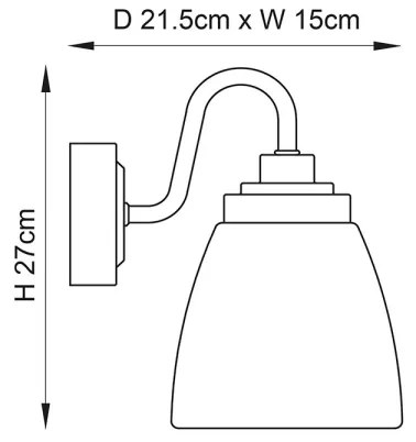 Endon 77088-Kúpeľňové nástenné svietidlo ASHBURY 1xE14/4W/230V IP44 lesklý chróm