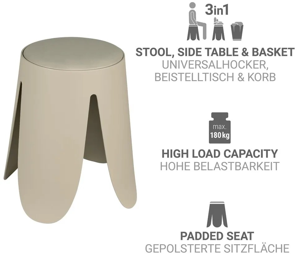 Béžová plastová stohovateľná stolička Comiso – Wenko