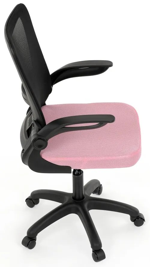 Detská pracovná stolička LUMO II — sieťovina, viac farieb Ružová