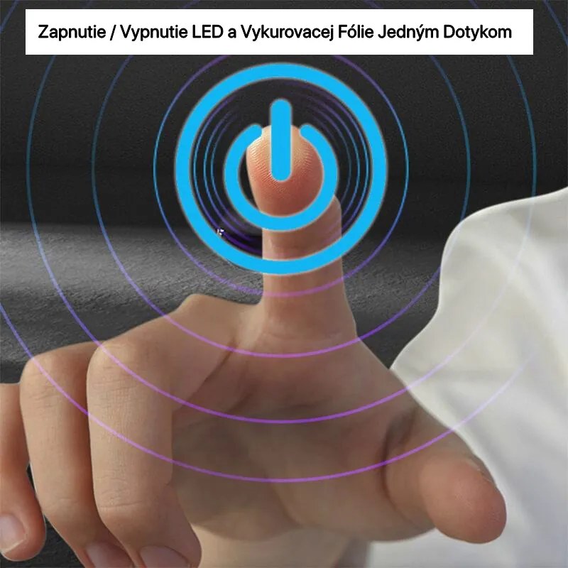 D‘Eluxe - LED ZRKADLÁ - Zrkadlo s LED osvetlením ROUND XR22R 0cm LED zrkadlo dotykové 5 studená biela nástenná 50