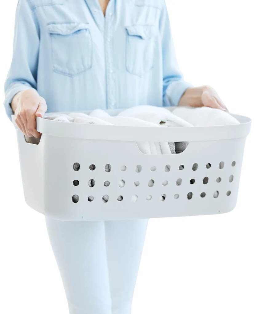 Rotho Kôš na bielizeň, kôš na prádlo, ohybný, JONA, 39 l, biely