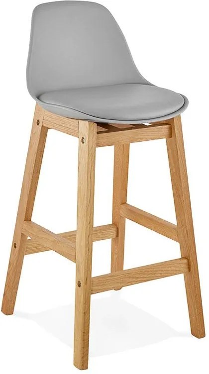 Moderná barová stolička Evan sivá