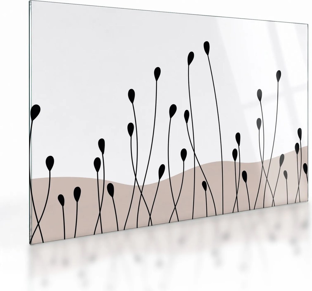Sklenený obraz - Grafická lúka N⁰1 (70x50 cm)