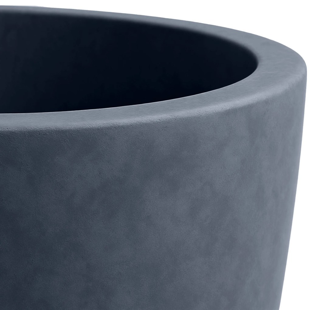 Sada 2 ks kvetináčov 2 round - antracitová