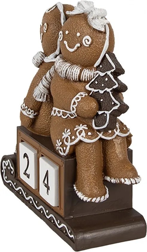 Vianočný adventný kalendár s perníčkami Gingerbread - 11*4*13 cm