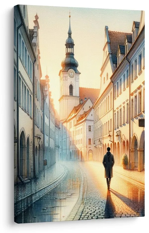 Obraz staré mesto za úsvitu
