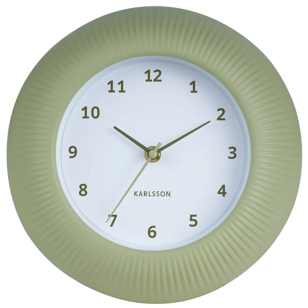 Nástenné hodiny Tender Rib Karlsson KA6048GR, 25cm