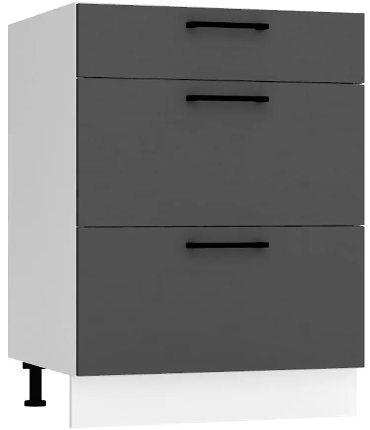 Kuchynská skrinka Max D60s/3 šedá