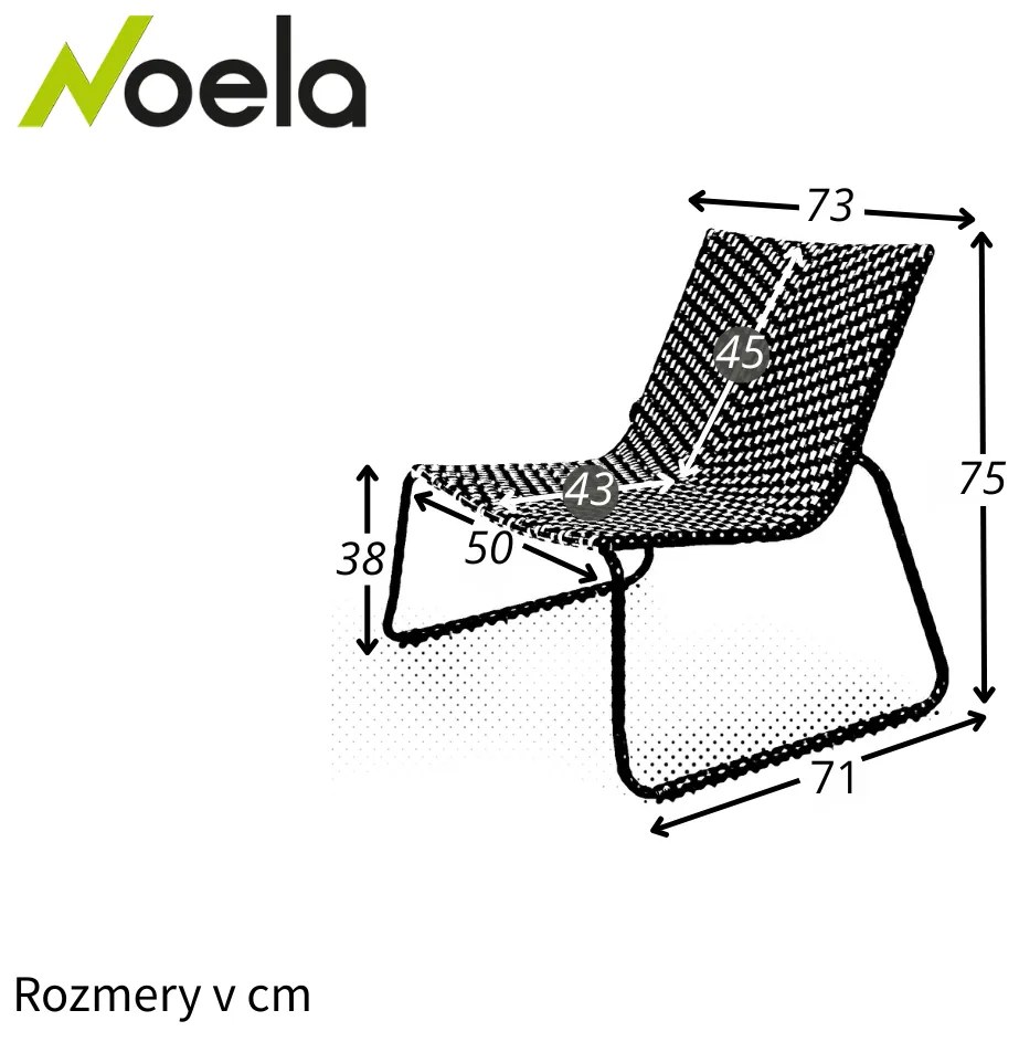 Noela Záhradná stolička z umelého ratanu Elvdal