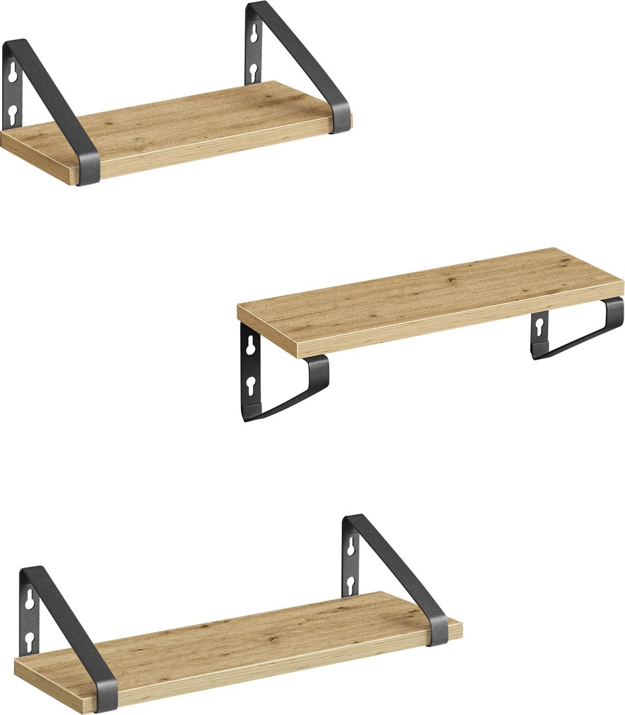 Nástenné police TAYLOR ARTISAN sada 3ks