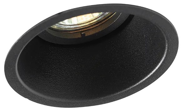 Sada 6 moderných zapustených bodových svetiel čierna otočná a naklápacia - Alloy