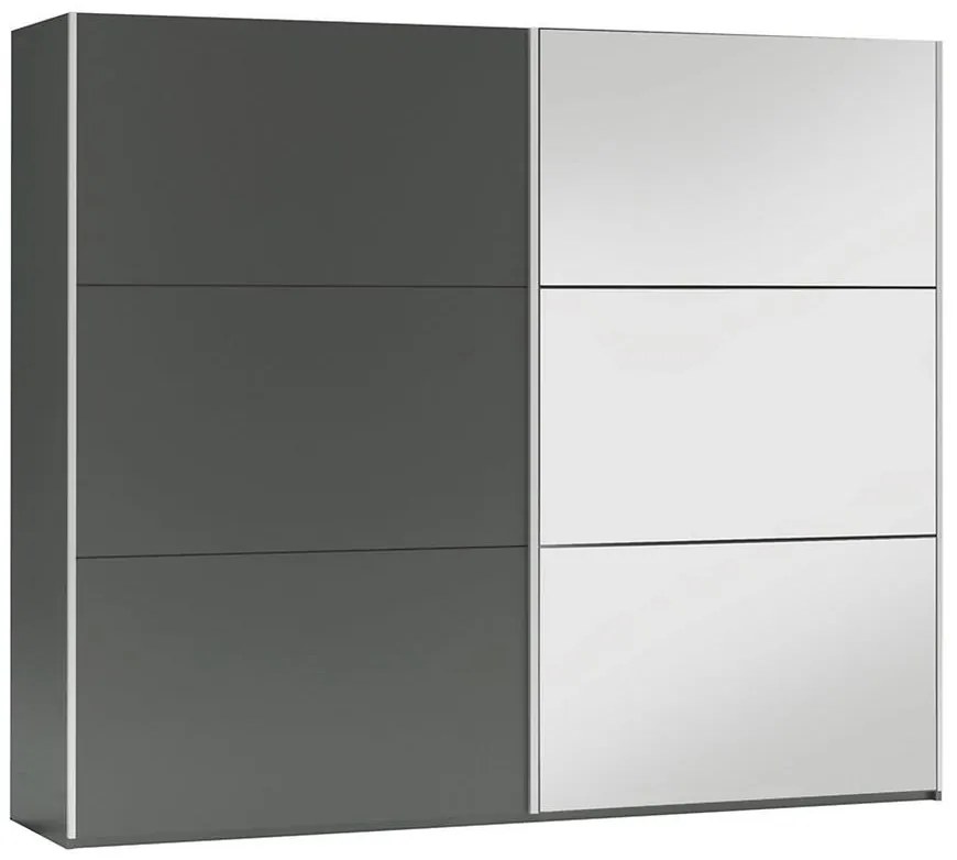 Skriňa Vigo 225 grafit/zrkadlo