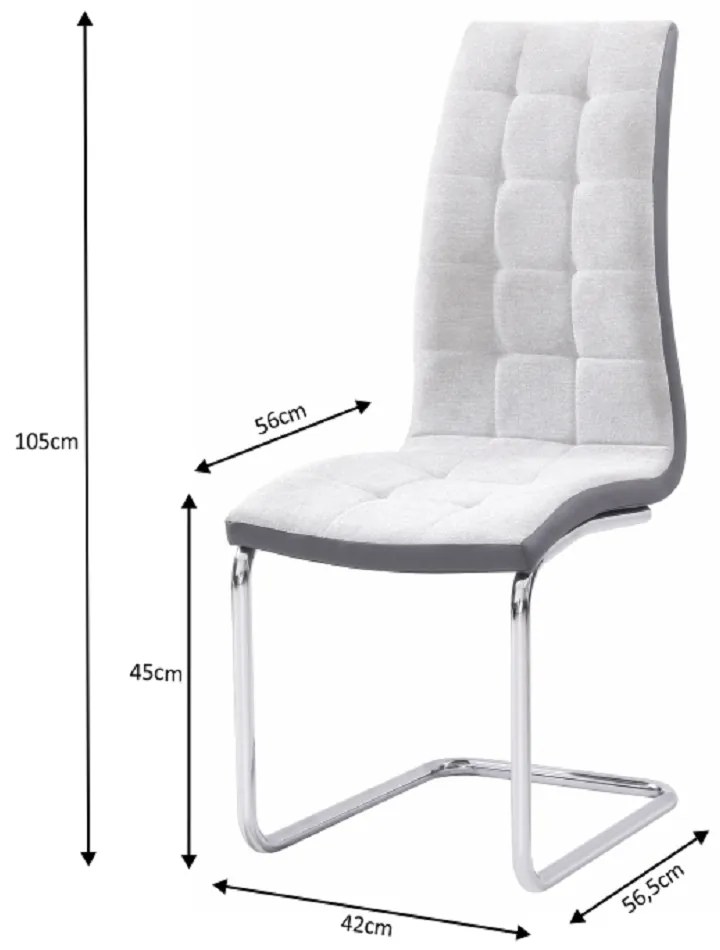 Jedálenská stolička Santa new (svetlosivá + tmavosivá). Vlastná spoľahlivá doprava až k Vám domov. 772784
