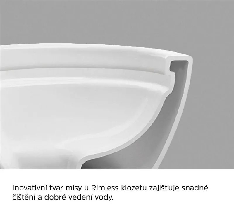 Mereo Mereo, WC závesné kapotované, RIMLESS, 490x340x350, keramické, vr. sedátka, MER-VSD83S