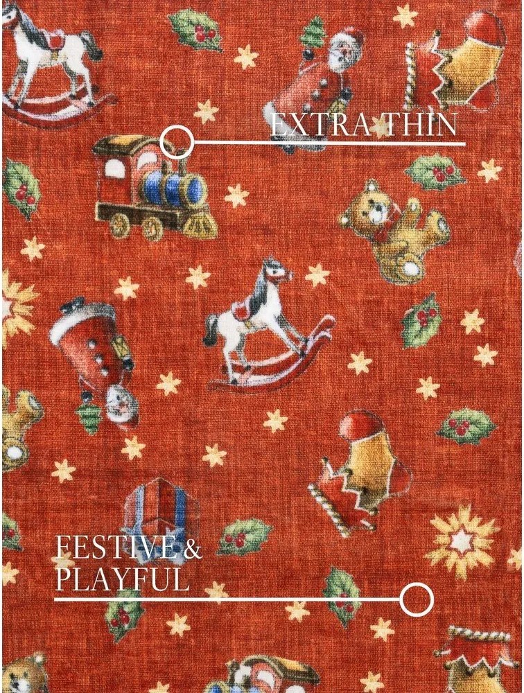 Červený/zelený behúň s vianočným motívom 80x200 cm Toy's Delight Nostalgic Noel Red Green – Villeroy&Boch