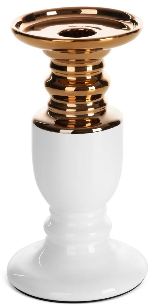 KERAMICKÝ SVIETNIK LARI 9X9X17 CM BIELA